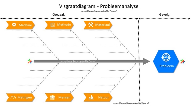 Visgraatdiagram Probleemanalyse - Fishbone Problem Analysis - Ishikawa
